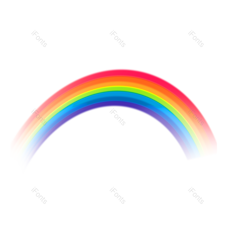 彩虹图片,手绘彩虹元素,彩色PNG,免抠素材